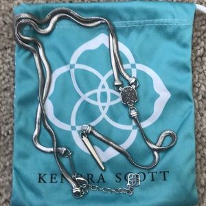 Kendra Scott platinum drusy necklace